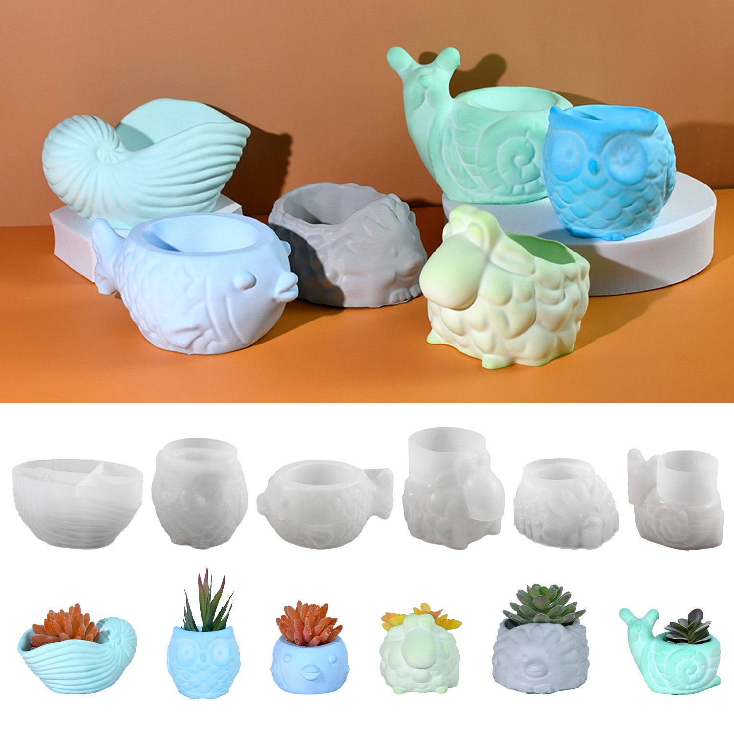 3D Printing Pot - Molde de silicona para maceta de