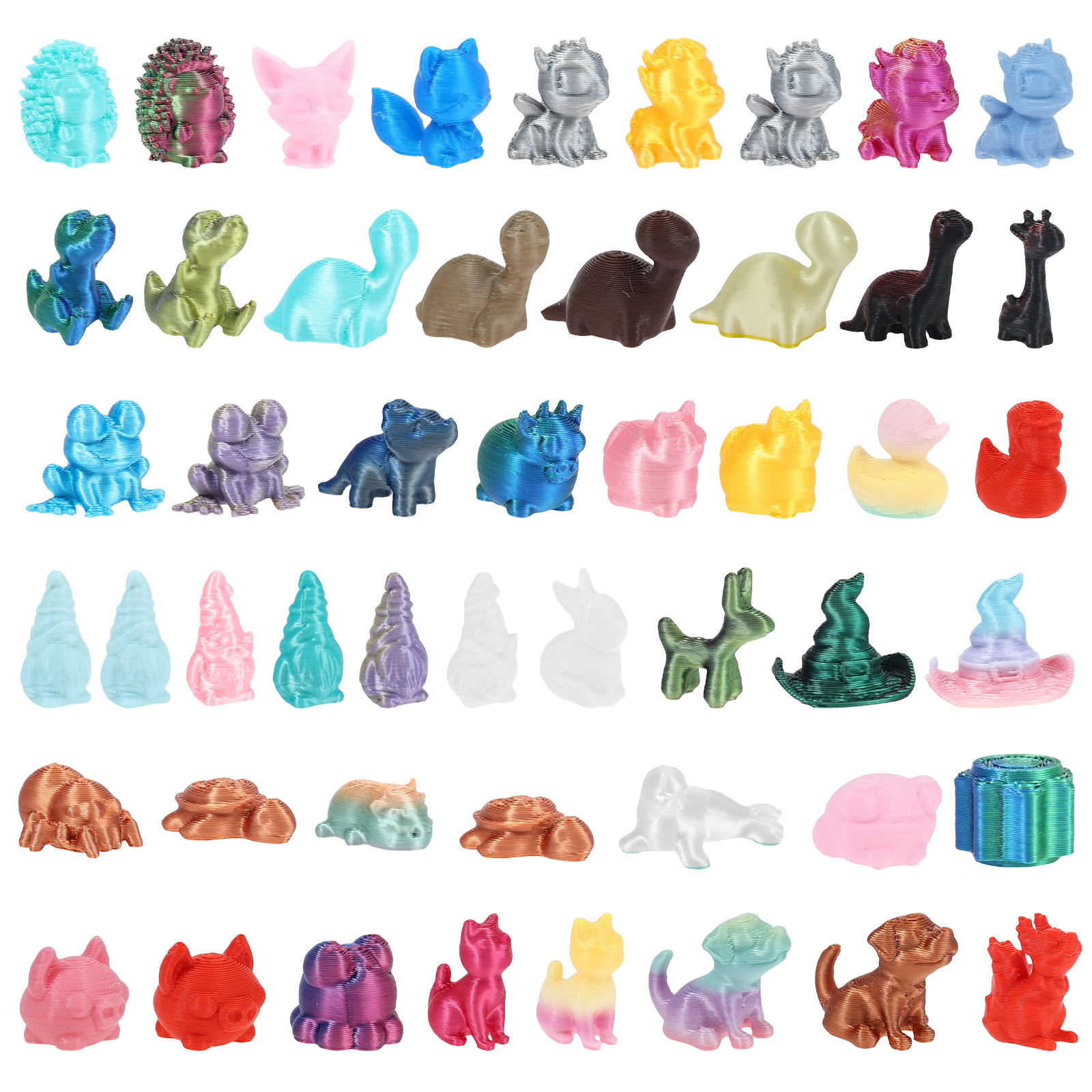 3D Printing Pot - 50 Piezas de Mini Figuras de