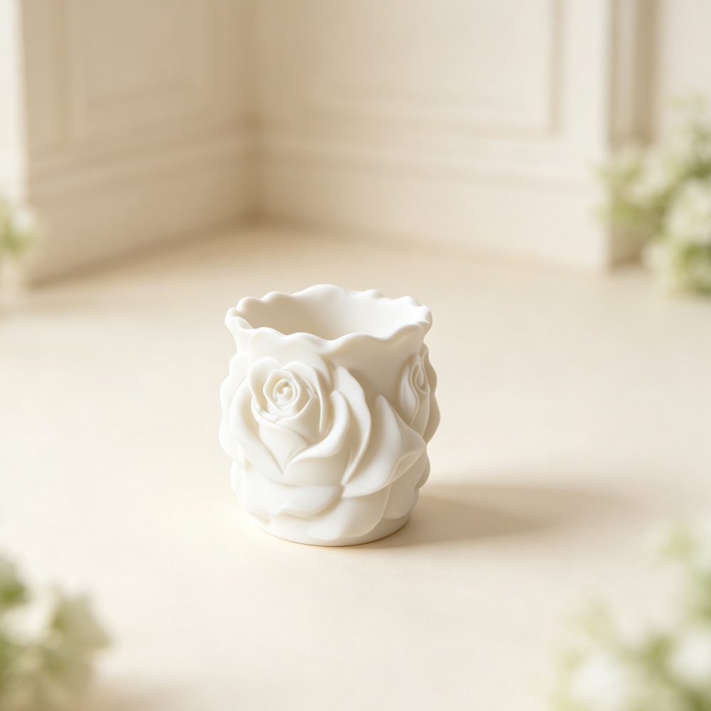 Maceta Blanca con Forma de Ros - 3D Printing Pot reseña y precio