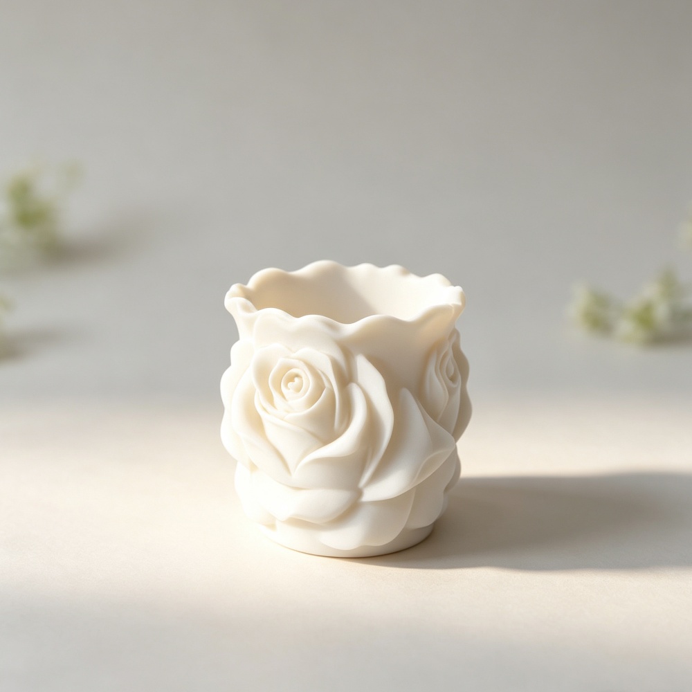 Maceta Blanca con Forma de Ros - 3D Printing Pot reseña y precio