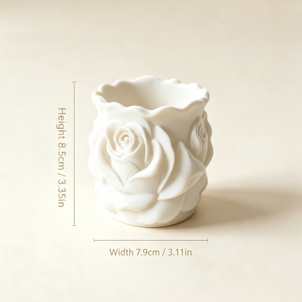 Maceta Blanca con Forma de Ros - 3D Printing Pot reseña y precio
