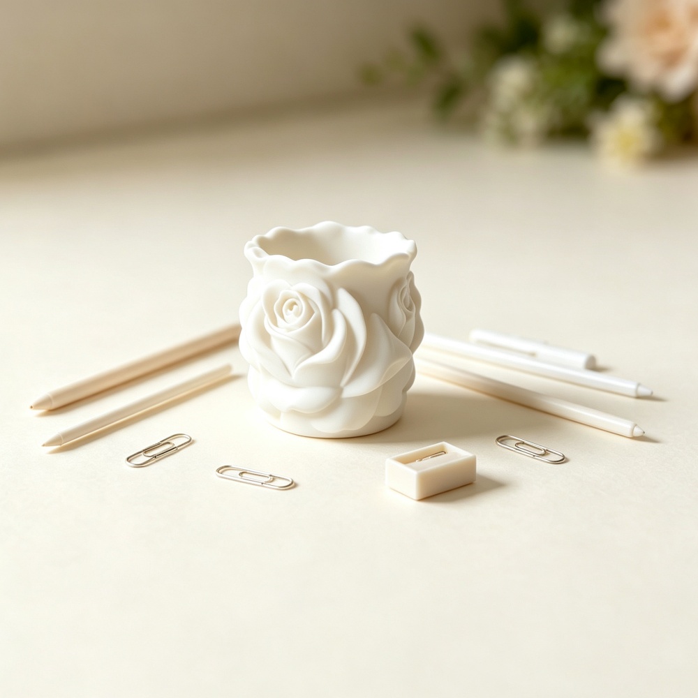 Maceta Blanca con Forma de Ros - 3D Printing Pot reseña y precio