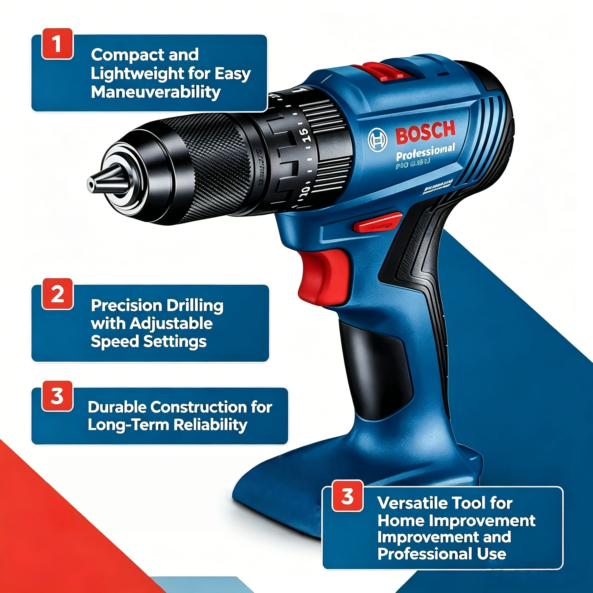 Taladro Percutor Inalámbrico B - Bosch Drill Gsb 18V reseña y precio