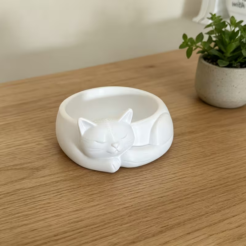 Maceta con Forma de Gato Durmi - 3D Printing Pot reseña y precio
